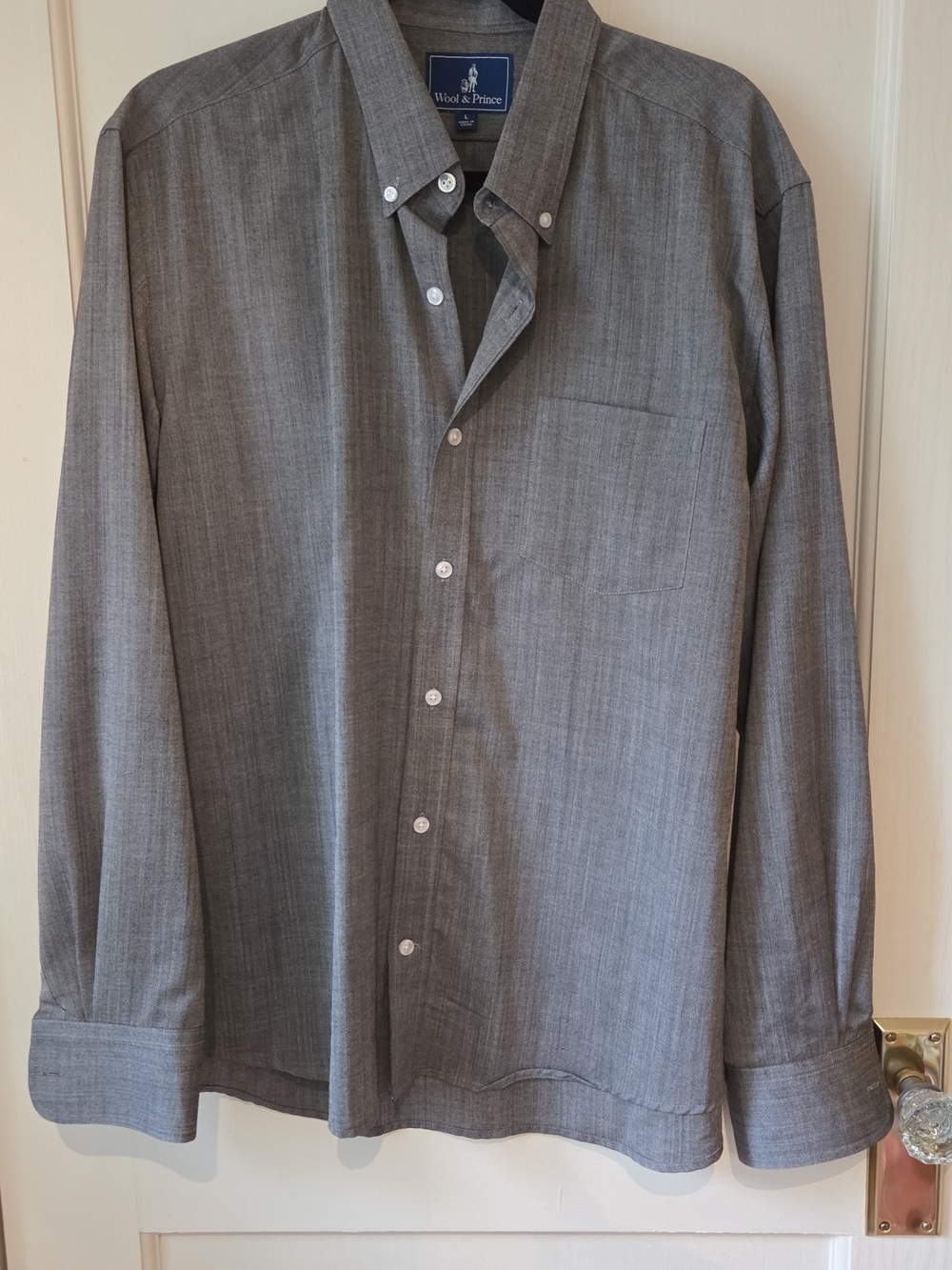Wool & Prince Men's Gray Button-Down Shirt — Classic Casual